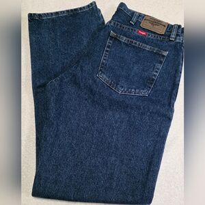 Wrangler Dark Blue Regular Fit Jeans 34x32